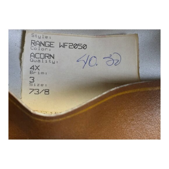 Stetson Range WF2050 4X Beaver Hat in Acorn 3" Brim Size 7 3/8 w/ Box Made USA - Picture 10 of 16